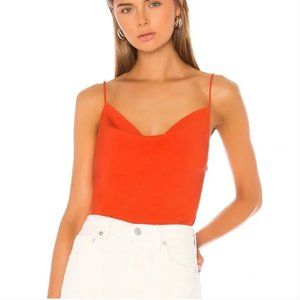 Revolve Superdown Red/Orange Cowl Neck Top